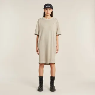 G-Star Knielanges T-Shirt-Kleid mit Rundhalsausschnitt, beige XS