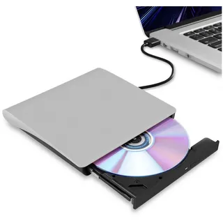 ZEUOPQ Externes DVD Laufwerk USB 3.0 und Typ C tragbar DVD-Brenner DVD-Player DVD-Brenner (kompatibel mit Windows Mac Linux)