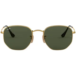 Ray Ban Hexagonal Flat Lenses RB3548N 001 51-21 gold/green classic