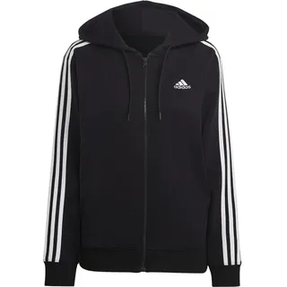 Adidas Essentials 3-Streifen French Terry Regular Kapuzenjacke Black / White XS
