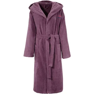 Unisex-Bademantel KANGAROOS "Cassidy, für Damen & Herren, Standardlänge & Überlänge" Gr. M, lila (mauve), L:120cm, Walkfrottee, Hausmäntel, mit Taschen, Männer und Frauen, Baumwolle, Reise, Hotel, Sauna, S-3XL, Topseller