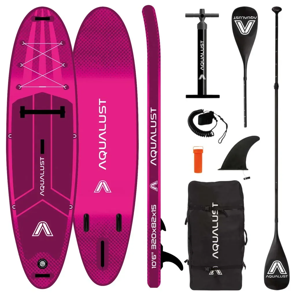 Aqualust Stand up Paddle 320cm 320 SUP - Uni., pink rund 10,6"