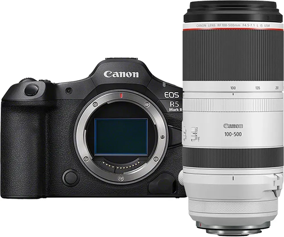 Canon EOS R5 Mark II + RF 100-500/4.5-7.1 L IS USM -900,00€ Cashback 6499,00€ Effektivpreis