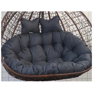 ZTGL Hängesessel Kissen für 2 Personen, Polster, Auflage für Polyrattan/Rattan Hängeschaukel, Hängekorb, Schaukel Korb, Rückenkissen Ersatzkissen Wasserdicht Outdoor,Dark Gray