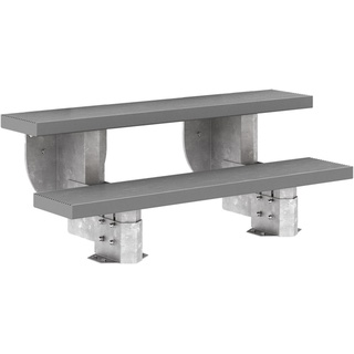 Dolle Außentreppe Gardenstep 120cm breit 2 Stufen Trimax grau 37-45cm Steigungshöhe ohne Geländer