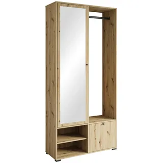 P & B Dino Garderobe 90x33x190 cm Eiche Artisan