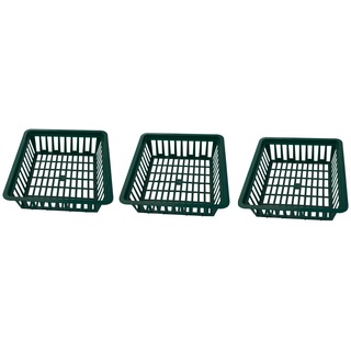 Dehner Blumenzwiebelschalen 3 Stück, je ca. 28.5 x 26 cm, Grün