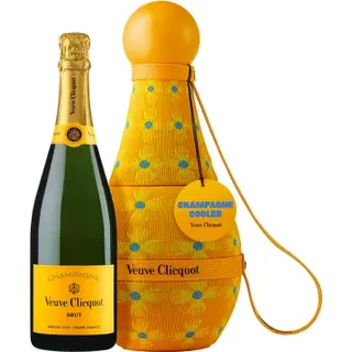 Champagner Veuve Clicquot - Brut Carte Jaune in der Kühlbox- Limited Edition Yinka Ilori