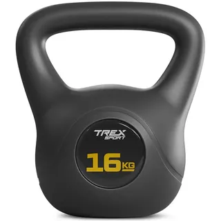 trex sport Kettlebell 16 kg Kugelhantel Trainingsgerät schwarz