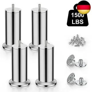 CXPDC 4 Stück Möbelfüße Edelstahl, Sofa Füße, Möbelfüsse aus Edelstahl 304, Für