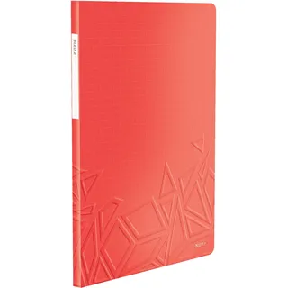 Leitz Urban Chic Sichtbuch in A4 Format, 20 Klarsichthüllen für 40 Blatt, Rot,