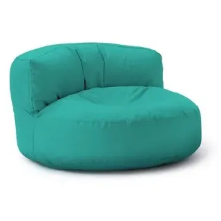 Lumaland Sitzsack Lounge mit Rückenlehne 320l - 90 x 90 x 50 cm - Indoor Outdoor - Türkis