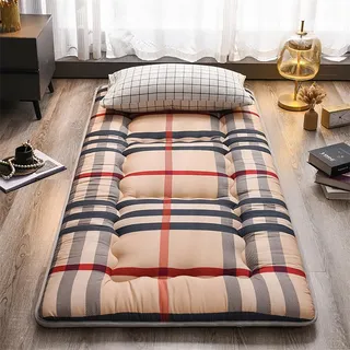 Japanische Bodenmatratze, Futon-Matratze für Erwachsene, tragbare Tatami-Matte, dicke Schlafmatratze für Boden, faltbare Matratze, Gästebett, Schlafsaal, Camping, Auto (0,9 x 2,0 m, A)