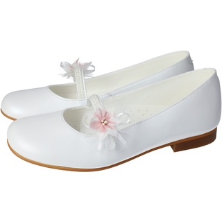 BAMBINELI 5235 Kommunion Blume Bambi Mädchen Schuh Kommunion Weiß 33, weiß, 33 EU - 33 EU