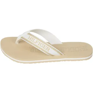 Tommy Hilfiger Damen Flip Flops Beach Sandal Zehentrenner, Beige (Harvest Wheat), 36 - 36 EU