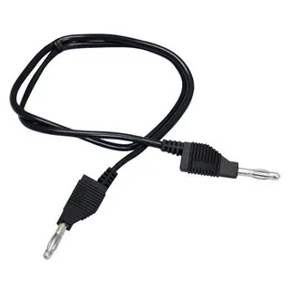 McPower Messleitung 1mm2, PVC, 2x 4mm Bananenstecker, 150cm, schwarz, mit 2× Bananensteckern