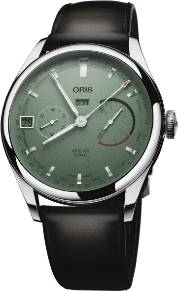 Oris Artelier Calibre 113 43mm Lederband Grün Herrenuhr 01 113 7806 4057-07 5 22 96FC