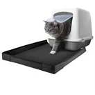 Katzenklo Matte Katzenstreu Katzen XXL Katzentoilette für Katze Katzenmatte Katzenstreumatte Vorleger Unterleger Auffangmatte mit Rand (60x46 cm) Wabenmuster