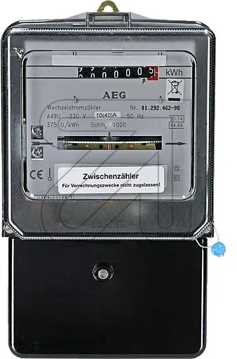 Wechselstrom-Zähler regeneriert 10/40A (Unterzähler)