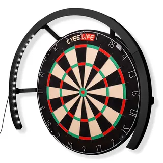 CyeeLife Dartboard Beleuchtung LED Licht für Dartscheiben,Dartscheiben LED Beleuchtungssystem,Dart Light Passt Sicher auf alle Dart Board,Dartlicht Einfache Montage (Schwarz, 270°)