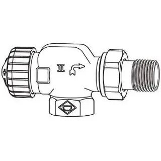 Heimeier Thermostat-Heizkörperventil V-exakt II 1/2' Axialform 3710-02.000 Silber