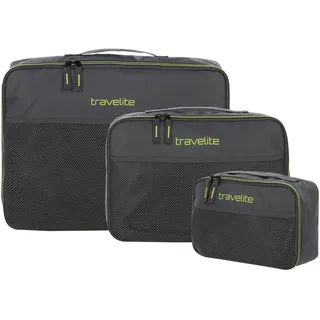 Travelite Packsack Accessoires Packing Cube 3er Set Anthrazit