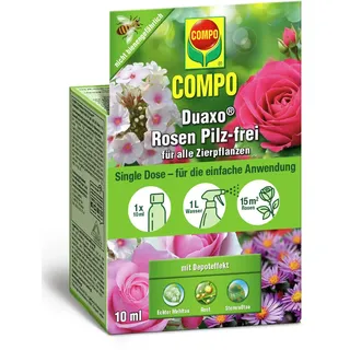 Compo Duaxo Rosen Pilz-frei, Zur Bekämpfung von Pilzkrankheiten an allen Zierpflanzen, Single Dose, 10 ml