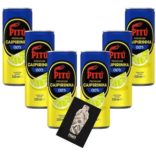PITU Caipirinha 0,0% Vol – Alkoholfreier Cocktail – 6 x 330 ml Dose- [Enthält S