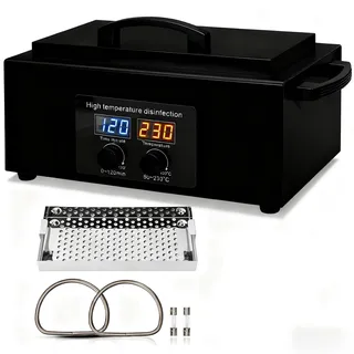 Hochtemperatur-Sterilisiergerät mit Timer – Trockene Hitzesterilisierung für Metallwerkzeuge & SPA-Tücher, Disinfektor für Zahnarztpraxen, Labore & Kosmetiksalons