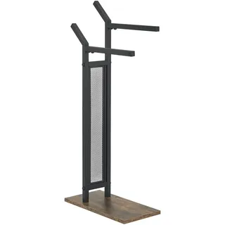 [en.casa] Handtuchständer Schwarz Metall, 40x88x20 cm, Badaccessoires, Duschzubehör, Handtuchständer