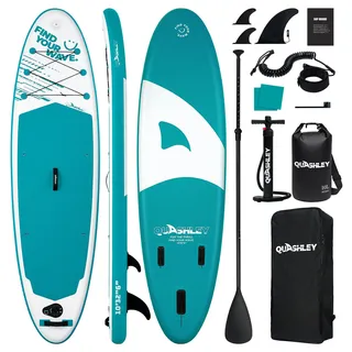 Swayit Aufblasbares SUP Board Set Stand up Paddling Board Aufblasbare SUP Board mit Premium SUP-Zubehör(Shark-Green)