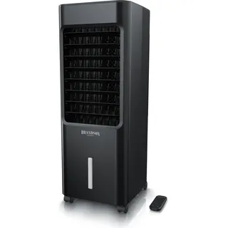 Brandson Mobiler Luftkühler, Wasserkühlung, 5L Wassertank, Klimaanlage, 50W Verdunstungskühler, Timer, Lüfter, Klimaanlage, Schwarz