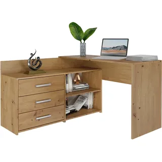 Top e shop CDF Eckschreibtisch Schreibtisch Sekretär Tische für Jungen 120x50x76 cm Artisan Eiche Dany