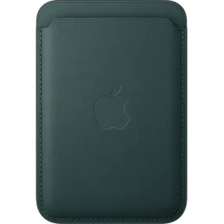 Apple iPhone Feingewebe Wallet mit MagSafe Dunkelgrün