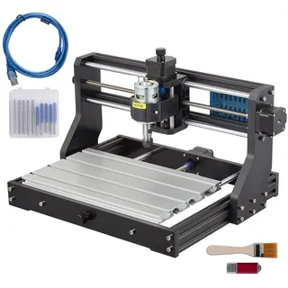 Vevor CNC 3018 DIY Graviermaschine Pro 300x180x45mm Engraving Machine 3 Achse Mini Lasergravierer mit GRBL Steuerkarte und Offline Controller