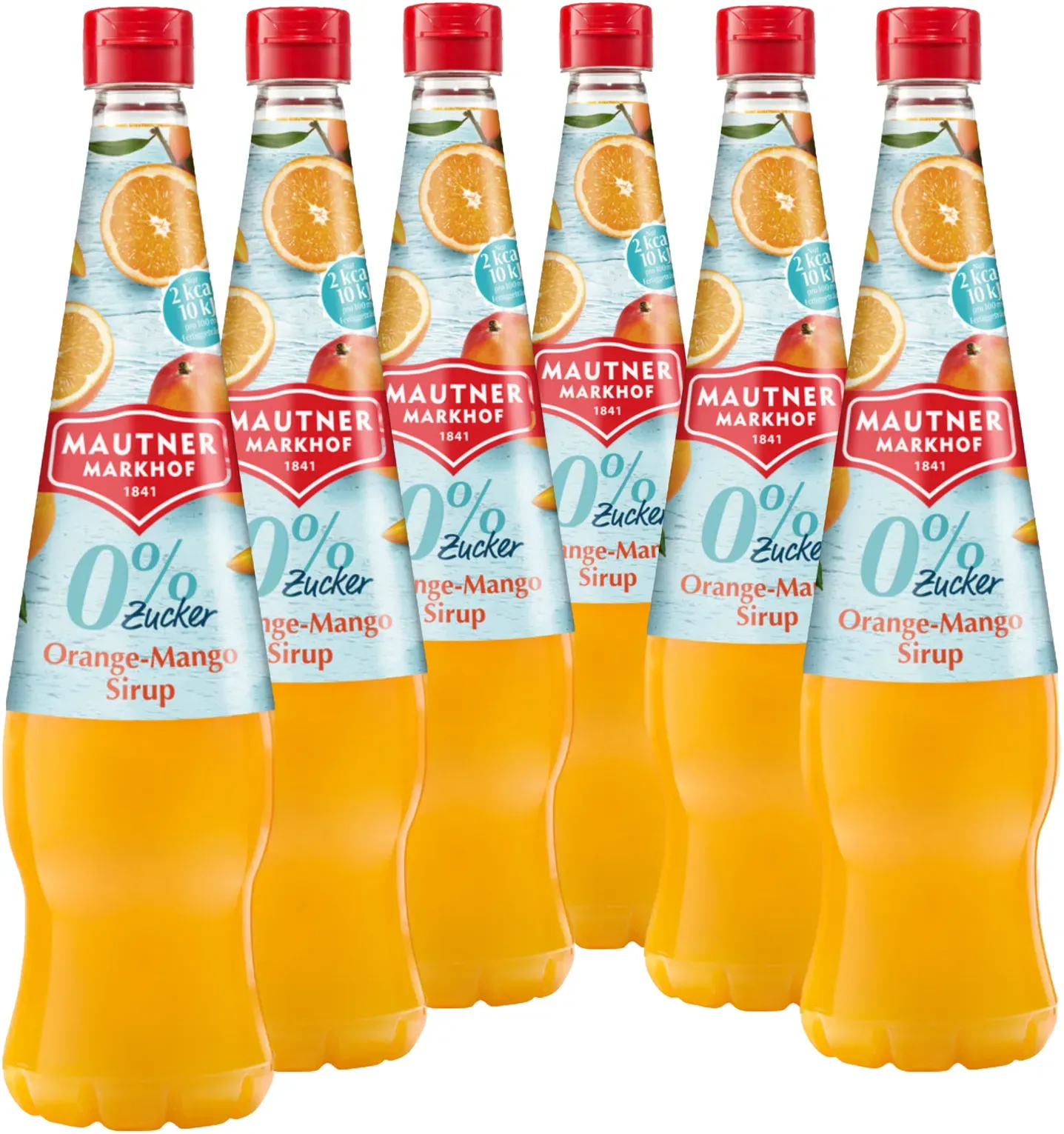 6 × Mautner Markhof 0% Zucker Sirup Orange-Mango