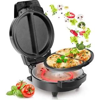 Duronic OM60 Omelette Maker | Omlette Grill 600W | Antihaft-Kochplatte | Automatische Temperaturregelung | für Omlettes, Calzone, Tortilla, - Schwarz