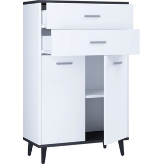 VCM Highboard »Lindas «, BxHxL: 60 x 97 x 28 cm, Holzwerkstoff - grau