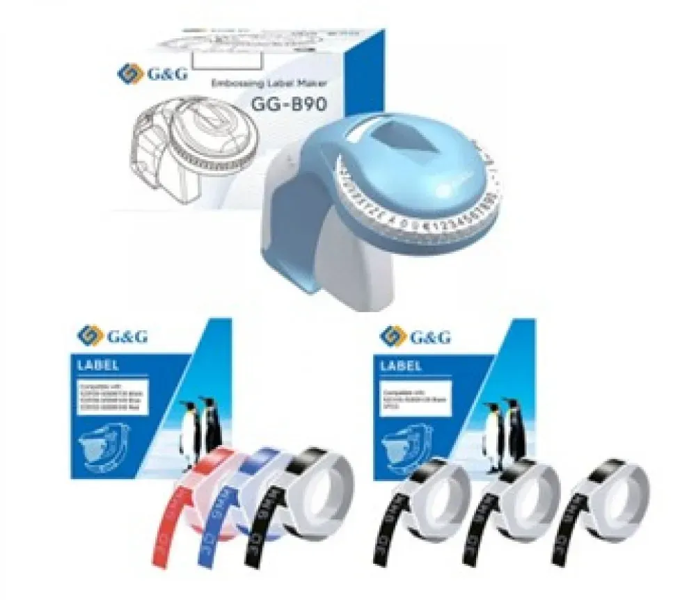 G&G Prägegerät Label Maker GG-B90 + Prägebänder