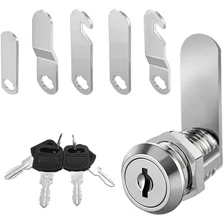 luckaide Briefkastenschloss 20mm,Briefkasten Schloß mit 5 Verschiedene Schlossplatten,Briefkastenschloss, Schrankschloss 4 Schlüssel, Φ18mm Schrankschloss,für Schranktüren,Möbel