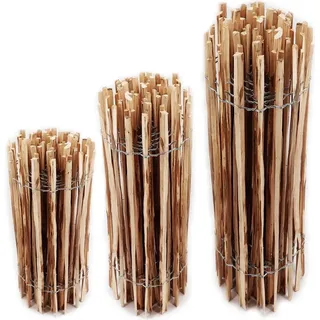 Aquagart 5m Staketenzaun 100cm hoch Lattenabstand 4-6cm Gartenzaun aus Haselnuss Holzzaun