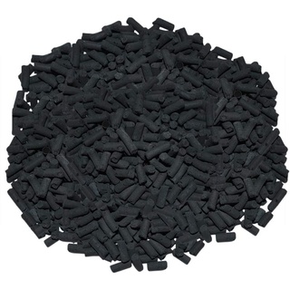 HELO 2 kg Aktivkohle Pellets (B) mit hoher Adsorptionsfähigkeit, hochporöser Struktur und großer innerer Oberfläche (1,0 kg entspricht ca. 500.000 m2), Pellets Ø ca. 3-4 mm, Länge: ca. 3-15 mm