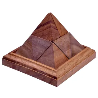 Logoplay Holzspiele Spitze Pyramide - 3D Puzzle - Knobelspiel auf einem Holzrahmen