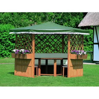 Promadino Marburg Gartenpavillon 3,09 x 3,09 m braun 