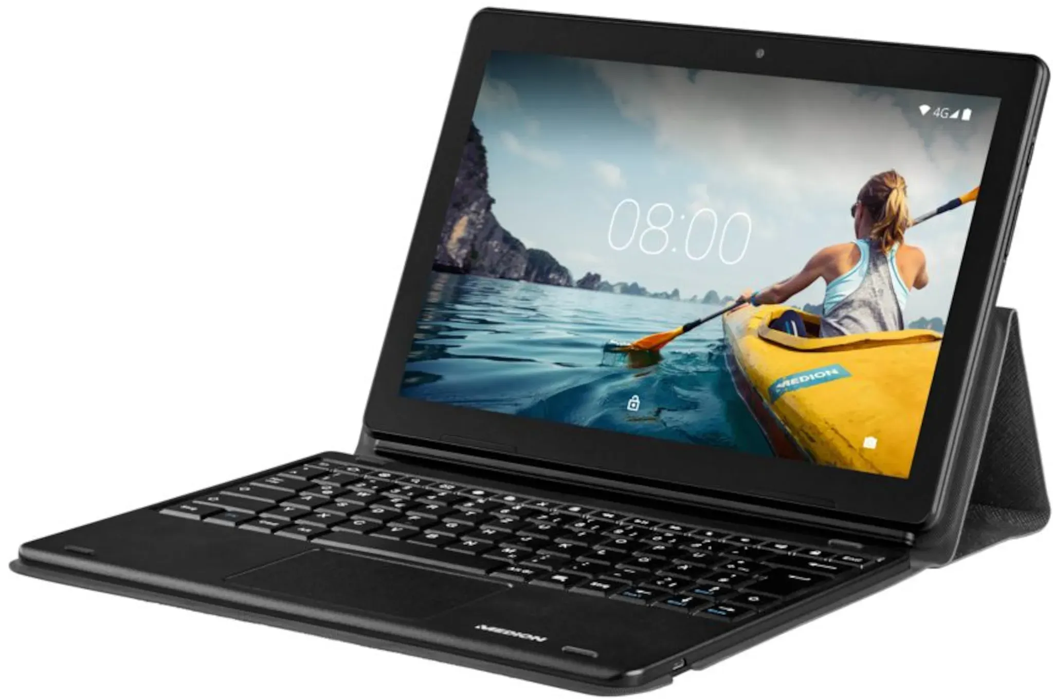 MEDION MD 61763 Tablet Tastatur Dock, microUSB-Anschluss, inkl. Schutzhülle, für E1060X, E1070X, E1071X