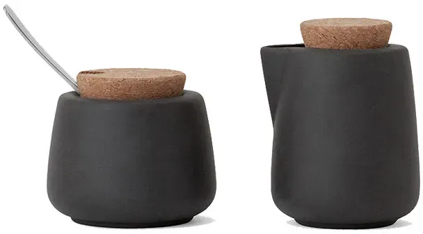 Viva Scandinavia Porzellan Milch und Zucker Set NICOLA - grau