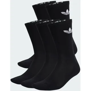 adidas Trefoil Cushion Crew Socken 6er Pack Schwarz 40-42