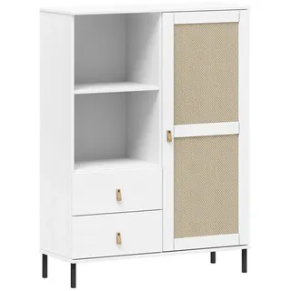 Main Möbel Highboard Schrank 100x136cm Massivholz Kiefer massiv weiß NEU OVP!!!