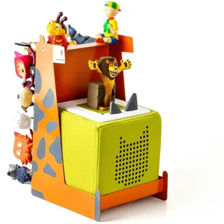 Xozoyo Giraffenform Tonie Regal vollständig magnetisches Toniebox Regal für mehr als 25-35 Figuren + Box Tonieregal für Mädchen und Jungen in Orange tonieregal zum hinstellen(Giraffen Tonie Regal)