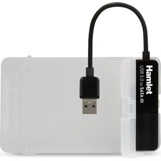 Hamlet USB 3.0-zu-SATA-III-Adapter für den Anschluss von Festplattenlaufwerken p SSDs an PCs, SSD + Festplatte Zubehör